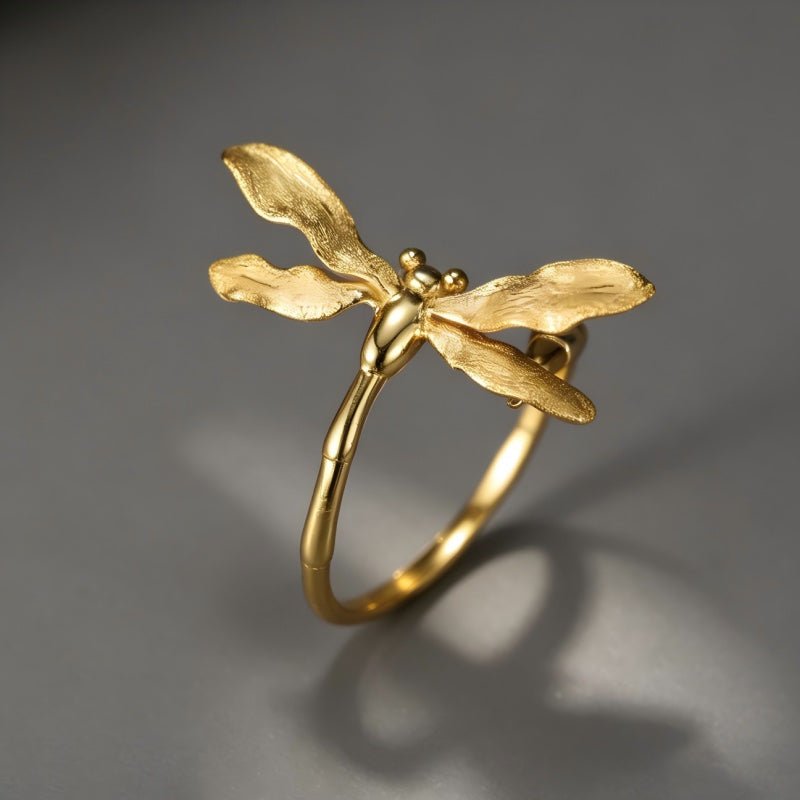 Dragonfly in Flight - Adjustable Ring | NEW - MetalVoque