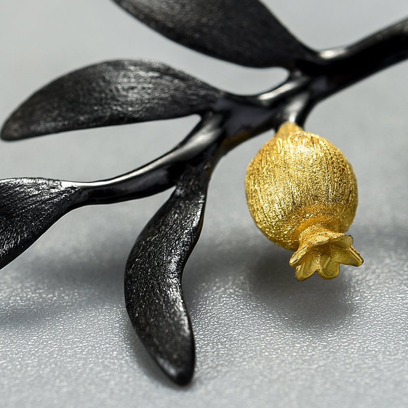 Pomegranate Leaves - Dangle Earrings | NEW - MetalVoque