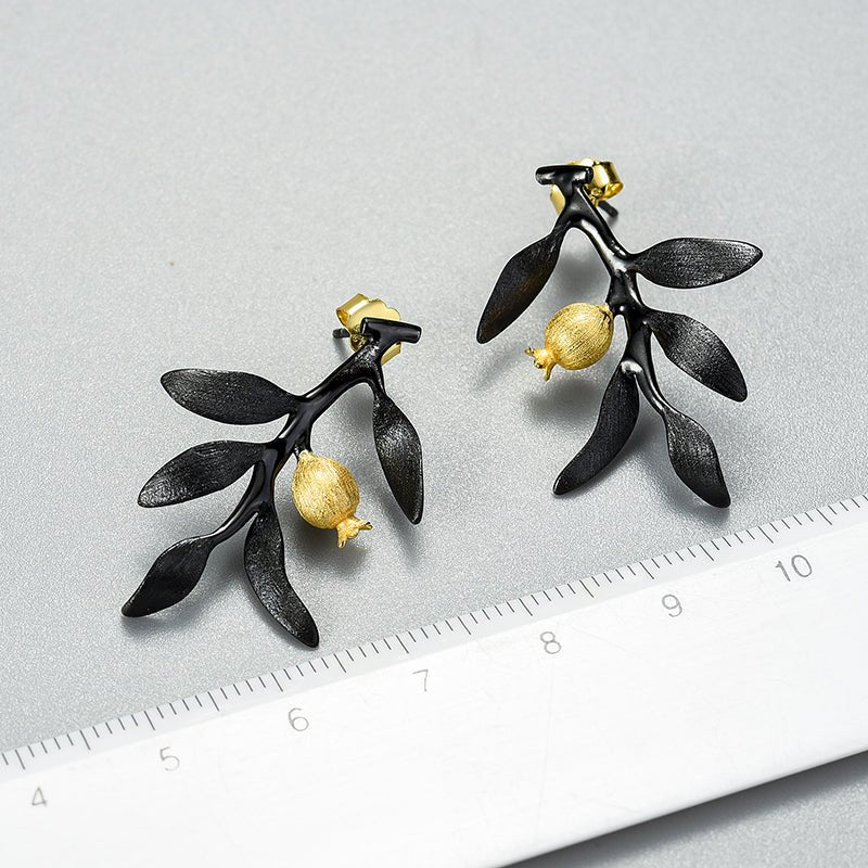 Pomegranate Leaves - Dangle Earrings | NEW - MetalVoque