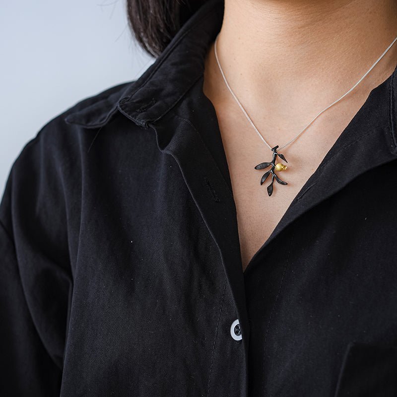 Pomegranate Leaves - Handmade Pendant | NEW - MetalVoque