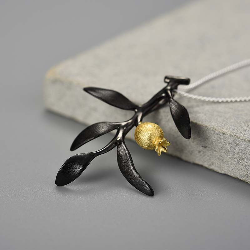 Pomegranate Leaves - Handmade Pendant | NEW - MetalVoque