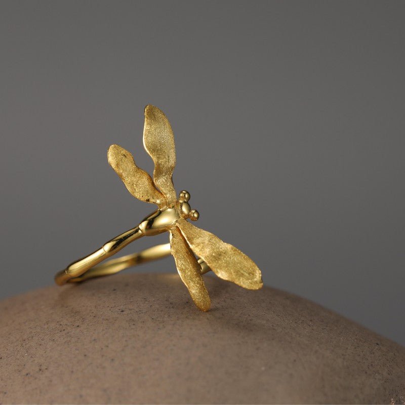 Dragonfly in Flight - Adjustable Ring | NEW - MetalVoque