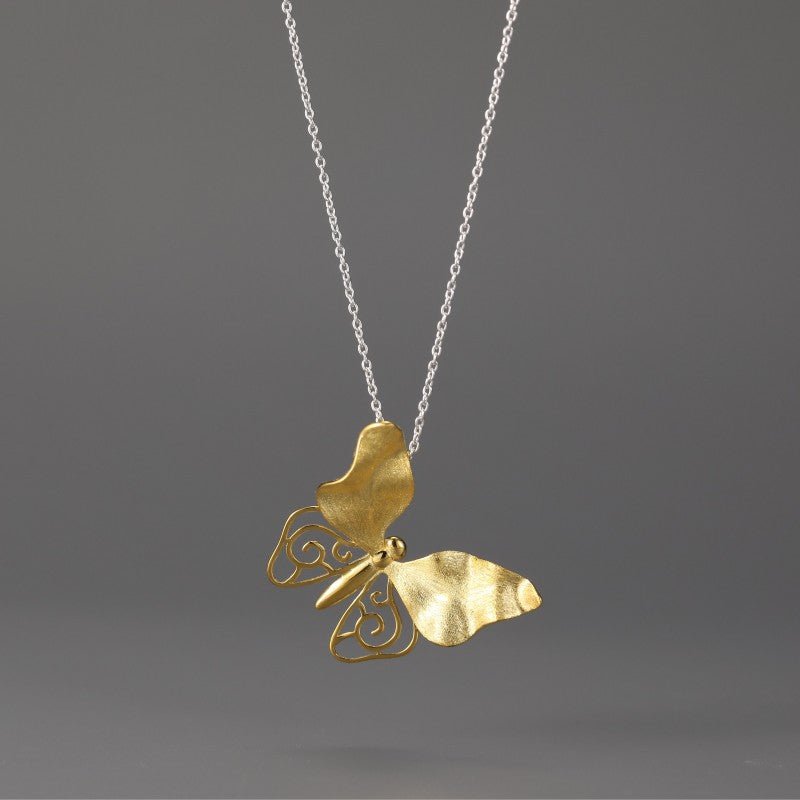 Golden Whisper Butterfly - Handmade Pendant | NEW - MetalVoque