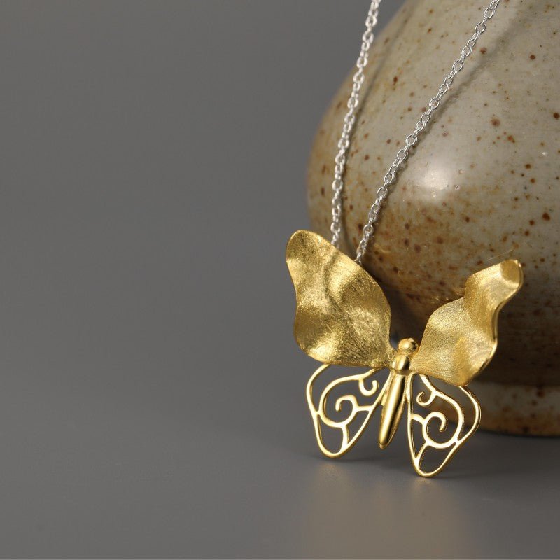 Golden Whisper Butterfly - Handmade Pendant | NEW - MetalVoque