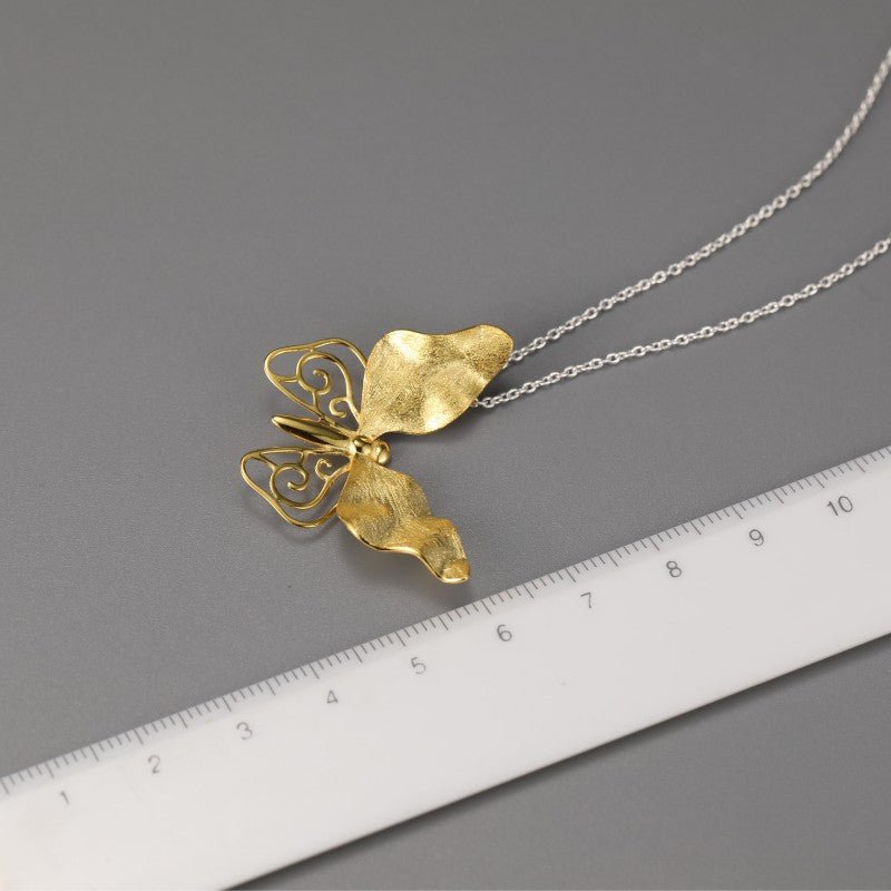 Golden Whisper Butterfly - Handmade Pendant | NEW - MetalVoque