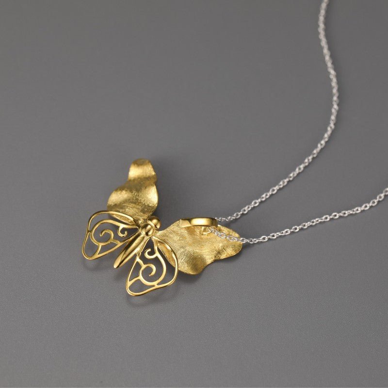 Golden Whisper Butterfly - Handmade Pendant | NEW - MetalVoque