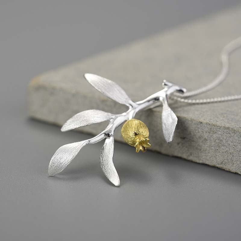 Pomegranate Leaves - Handmade Pendant | NEW - MetalVoque