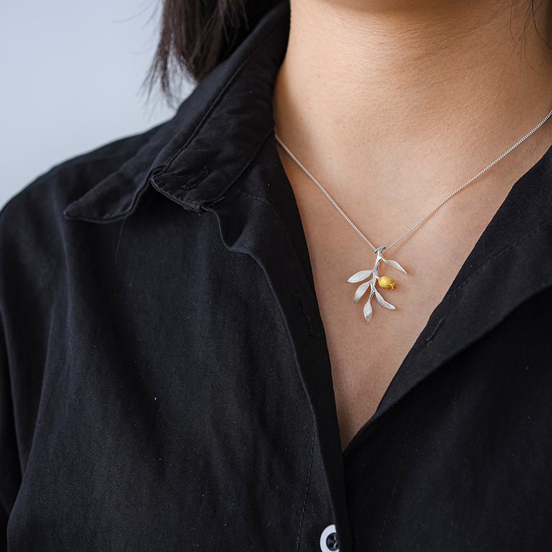 Pomegranate Leaves - Handmade Pendant | NEW - MetalVoque