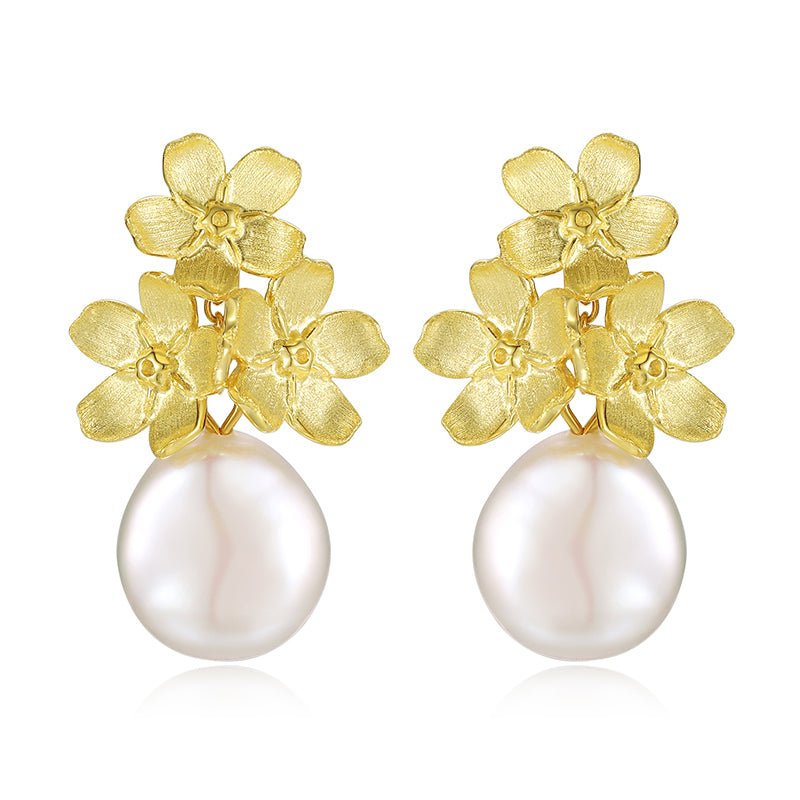 Forget-me-not Flower - Dangle Earrings | NEW - MetalVoque