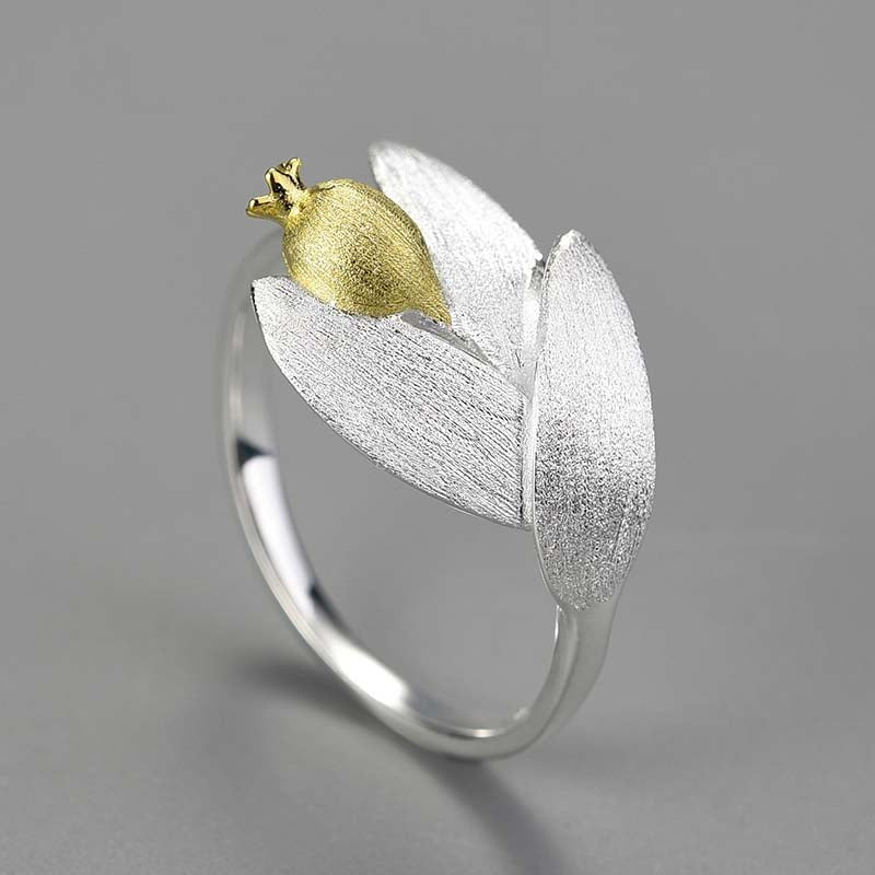 Pomegranate Leaves - Adjustable Ring | NEW - MetalVoque
