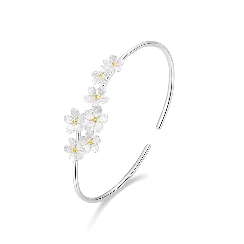 Forget-me-not Flower - Adjustable Bangle | NEW - MetalVoque