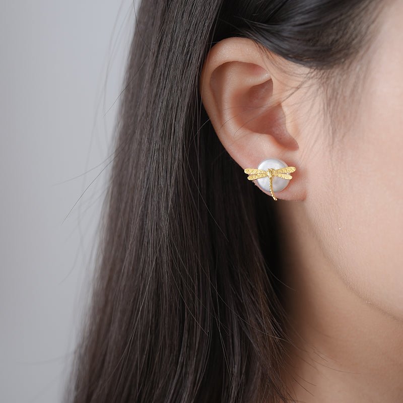 Baroque Dragonfly - Stud Earrings
