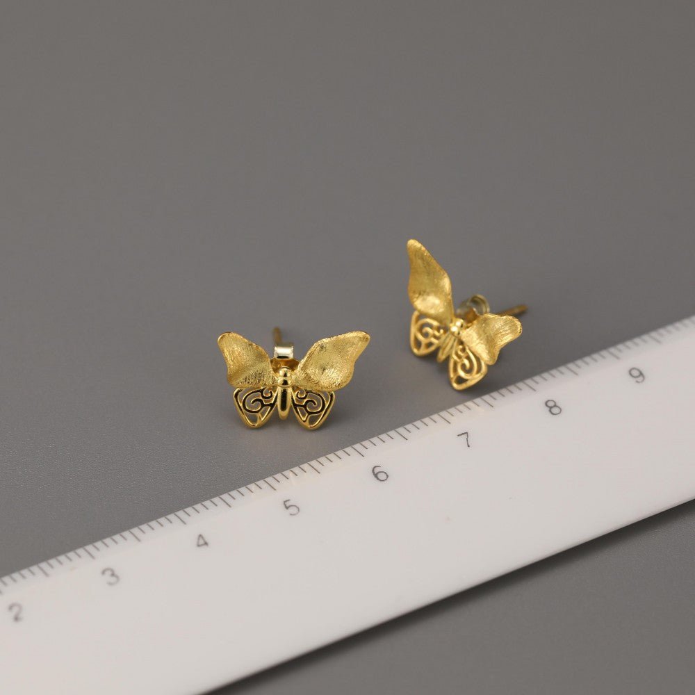 Whispering Butterfly - Stud Earrings | NEW - MetalVoque
