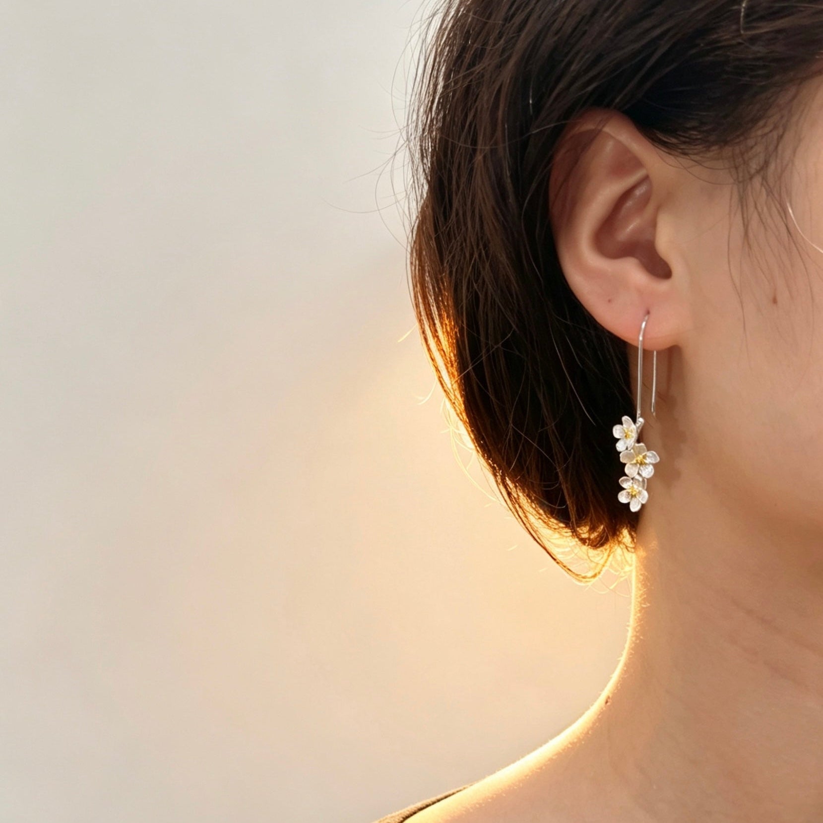 Forget-me-not Flower - Dangle Earrings