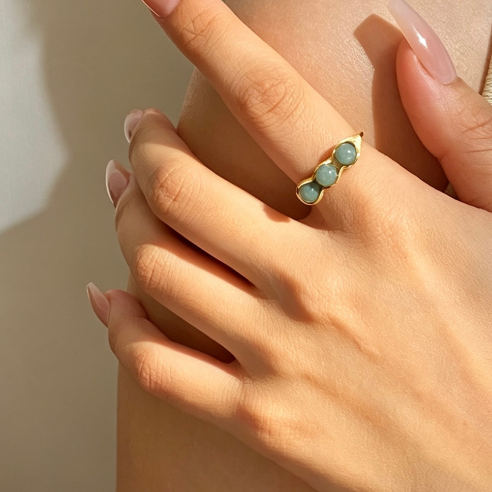 Lucky Peas - Adjustable Ring