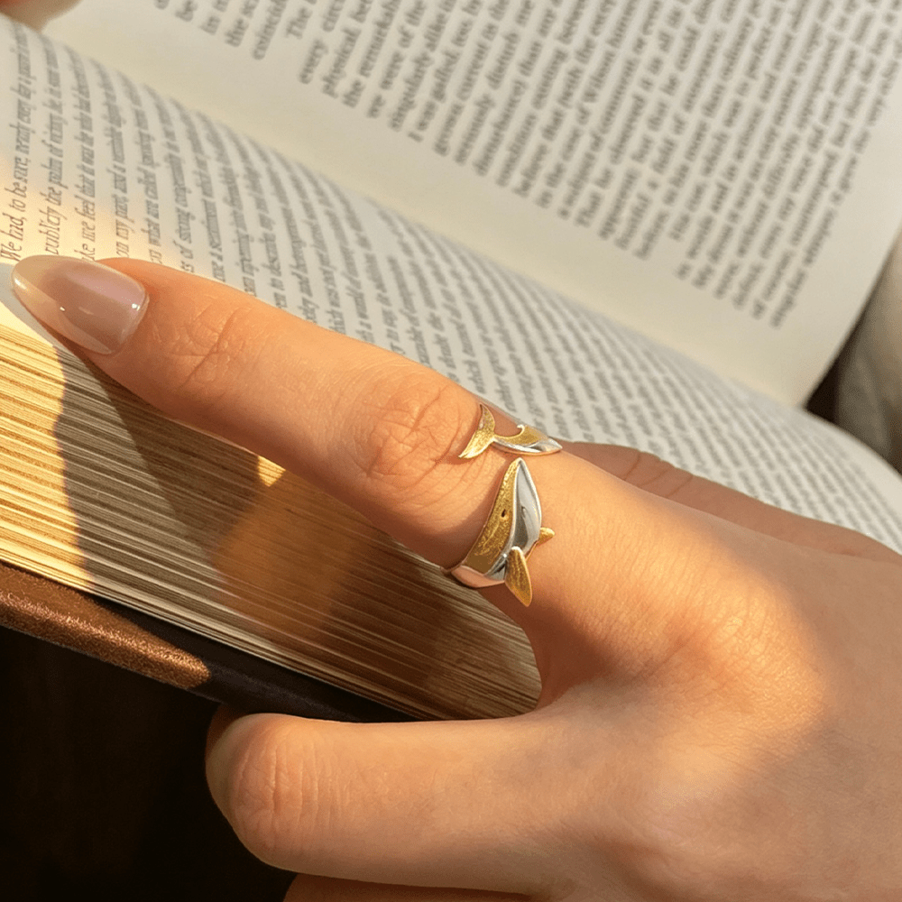 Wandering Whale - Adjustable Ring - MetalVoque