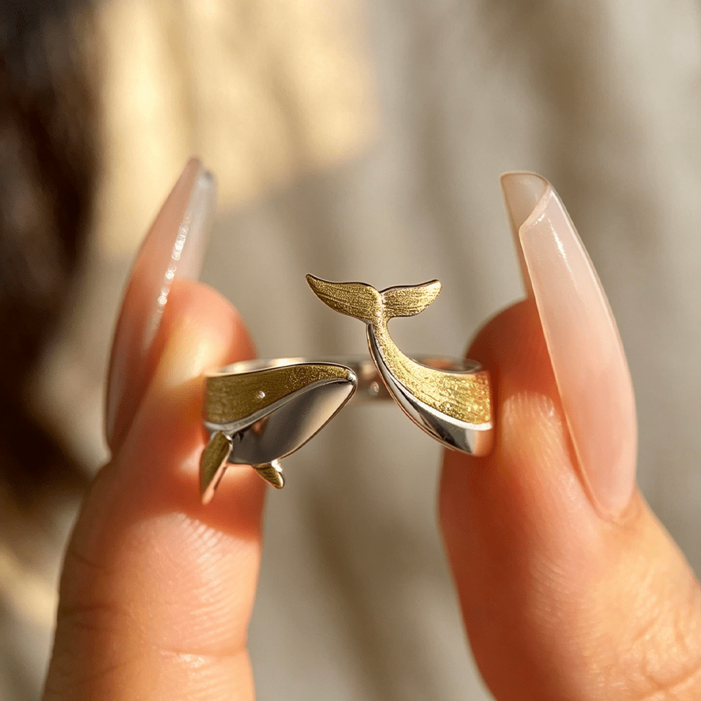 Wandering Whale - Adjustable Ring - MetalVoque