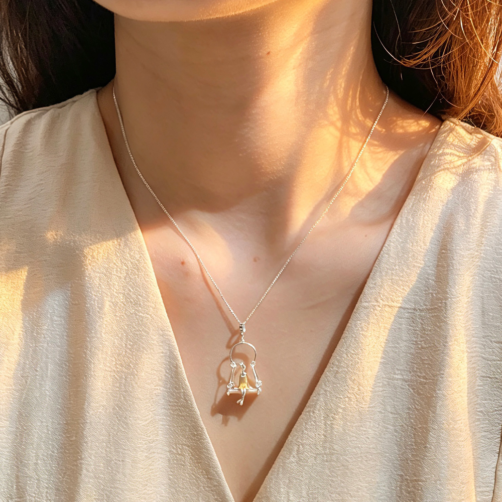 Swinging Bunny - Handmade Pendant