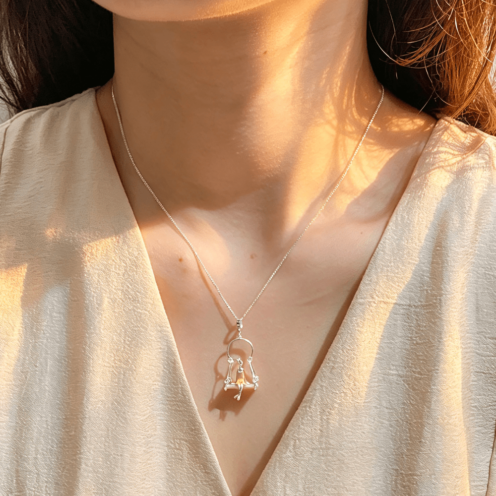 Swinging Bunny - Handmade Pendant - MetalVoque