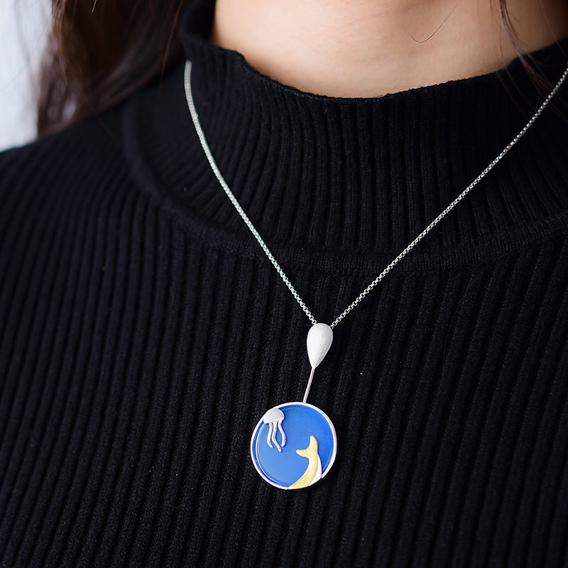 Wandering Whale - Handmade Necklace