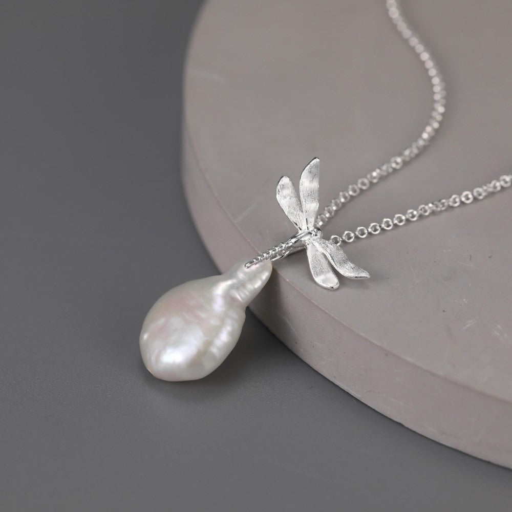 Mother Pearl Dragonfly - Handmade Pendant | NEW