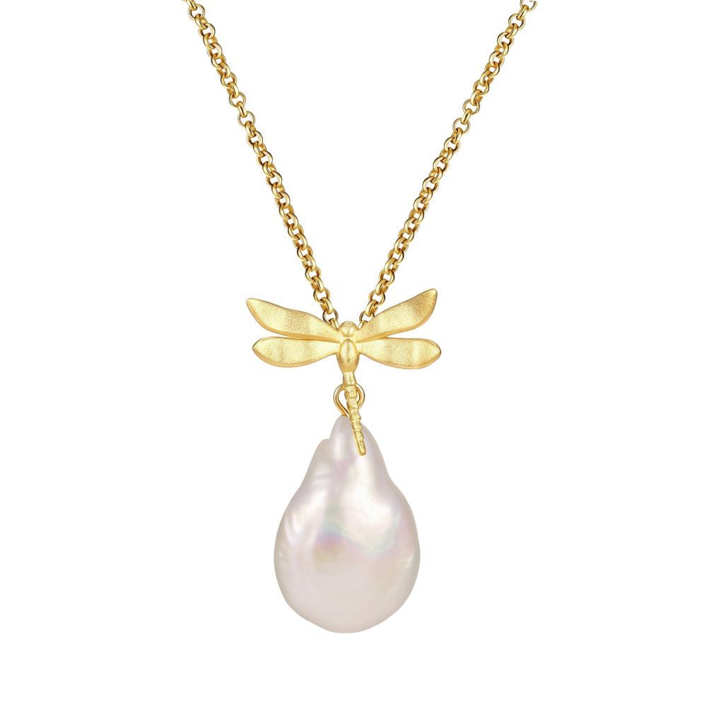 Mother Pearl Dragonfly - Handmade Pendant | NEW - MetalVoque