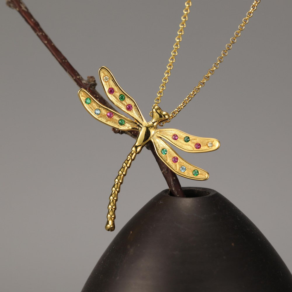 Dragonfly in Flight - Pendant Necklace | NEW
