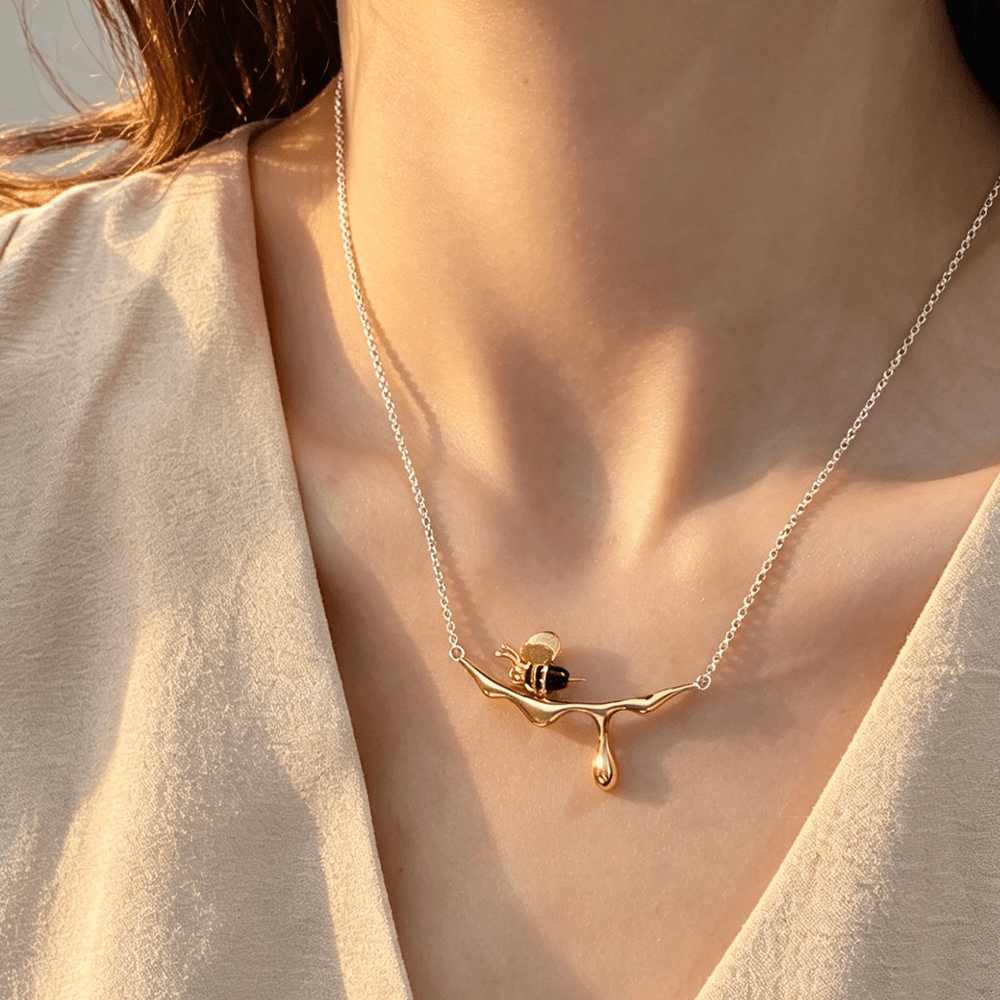 Honey Drops - Handmade Necklace - MetalVoque