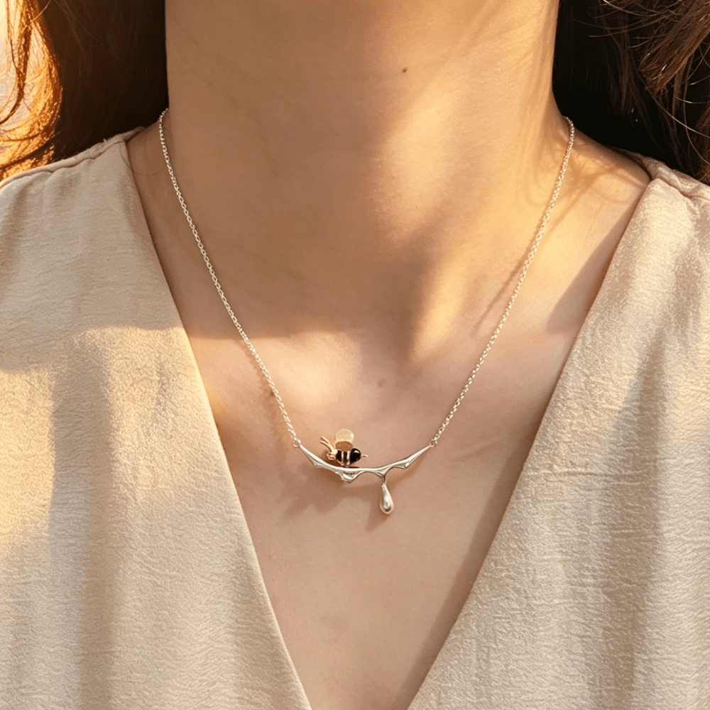 Honey Drops - Handmade Necklace - MetalVoque