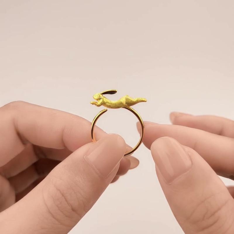 Running Bunny - Adjustable Ring | NEW - MetalVoque