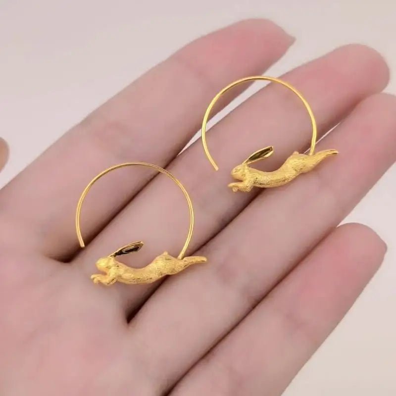 Running Bunny - Hoop Earrings | NEW - MetalVoque