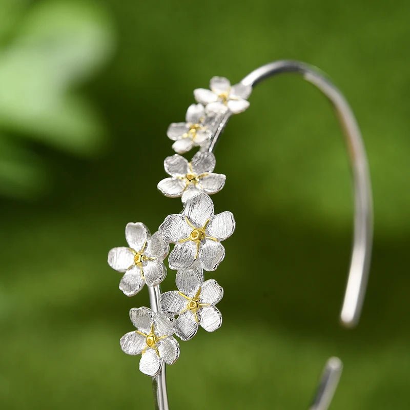 Forget-me-not Flower - Adjustable Bangle | NEW - MetalVoque
