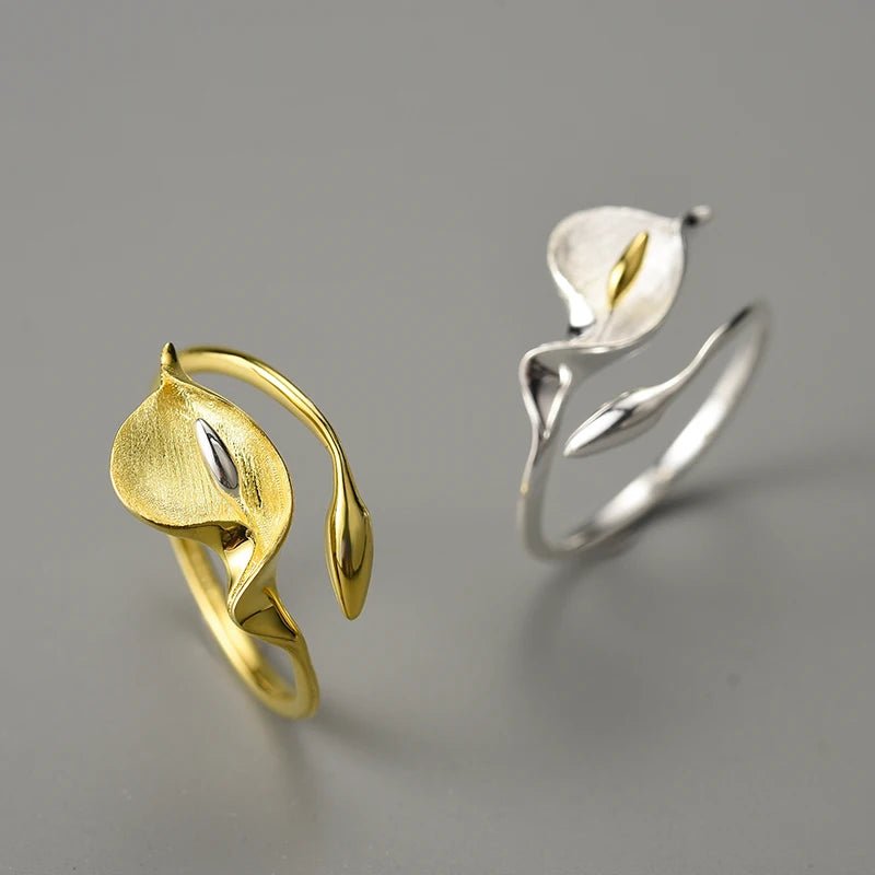Calla Lily - Adjustable Ring | NEW - MetalVoque
