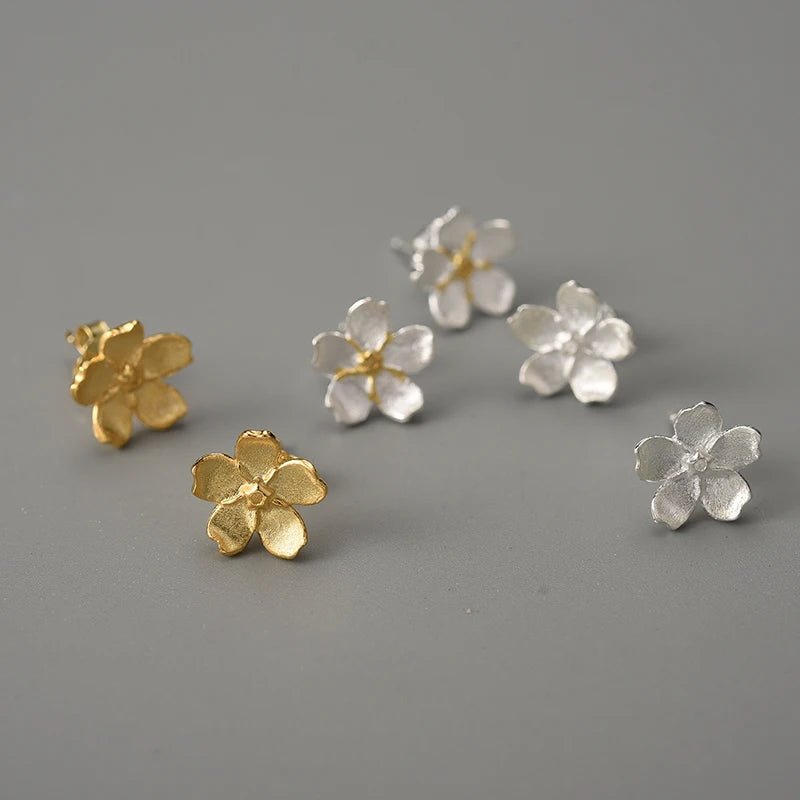 Forget-me-not Flower - Stud Earrings | NEW - MetalVoque