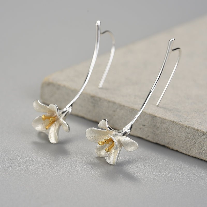 Freesia Flower - Dangle Earrings