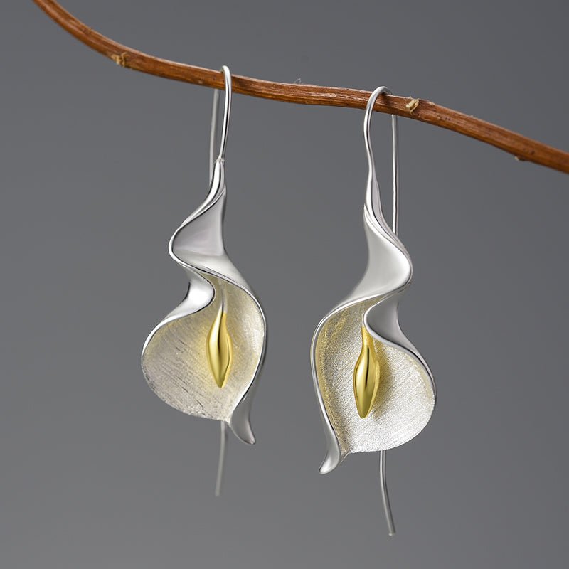 Big Calla Lily - Dangle Earrings