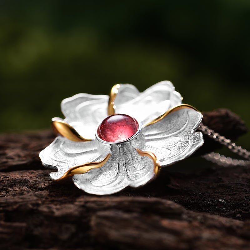Tourmaline Leaf - Handmade Pendant