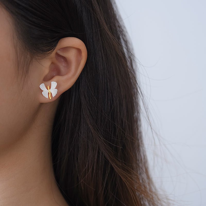 Ginkgo Wings - Stud Earrings
