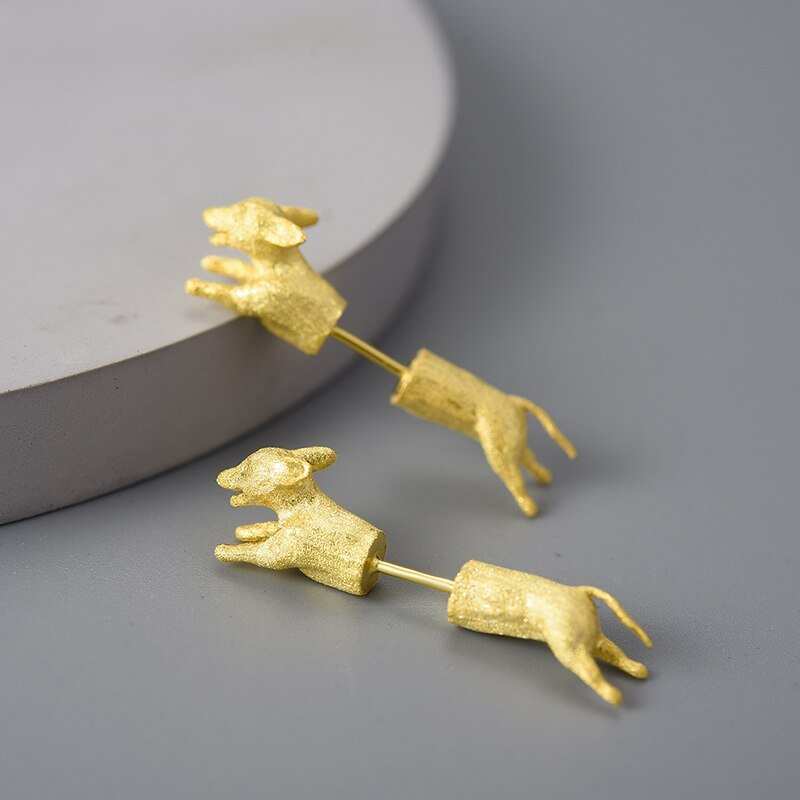 Run Dachshund Run - Stud Earrings