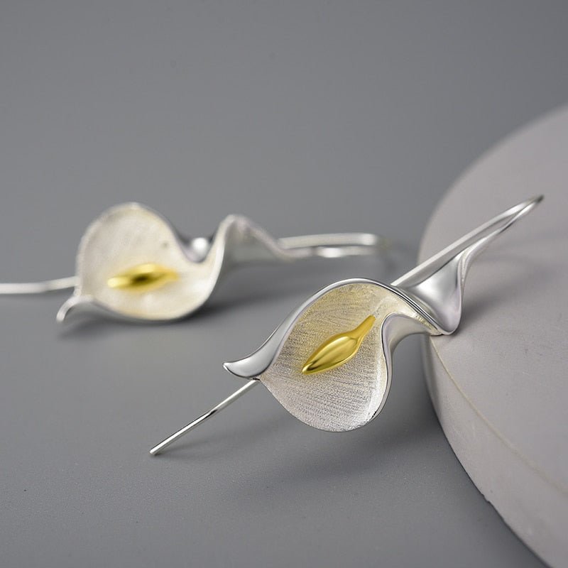 Big Calla Lily - Dangle Earrings