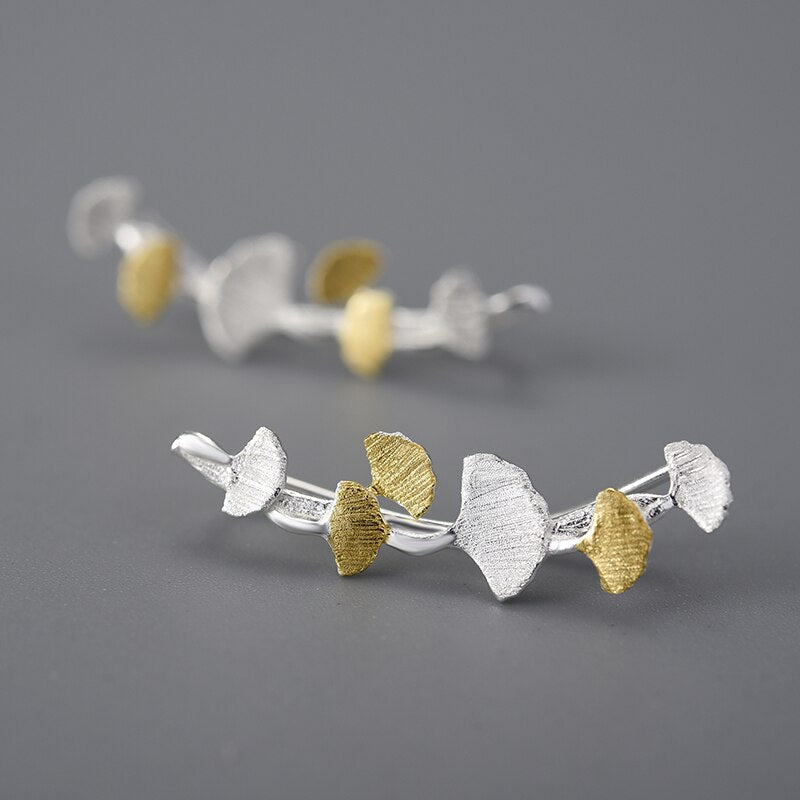 Ginkgo Branch - Stud Earrings