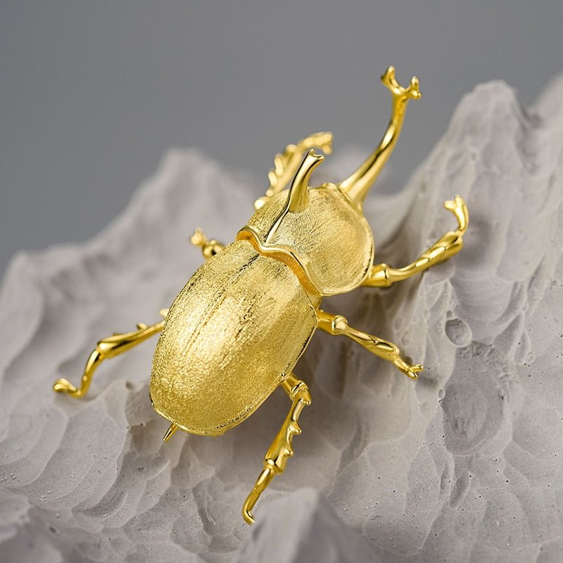 Kabutomushi Beetle - Handmade Brooch