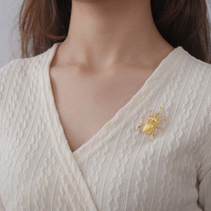 Kabutomushi Beetle - Handmade Brooch