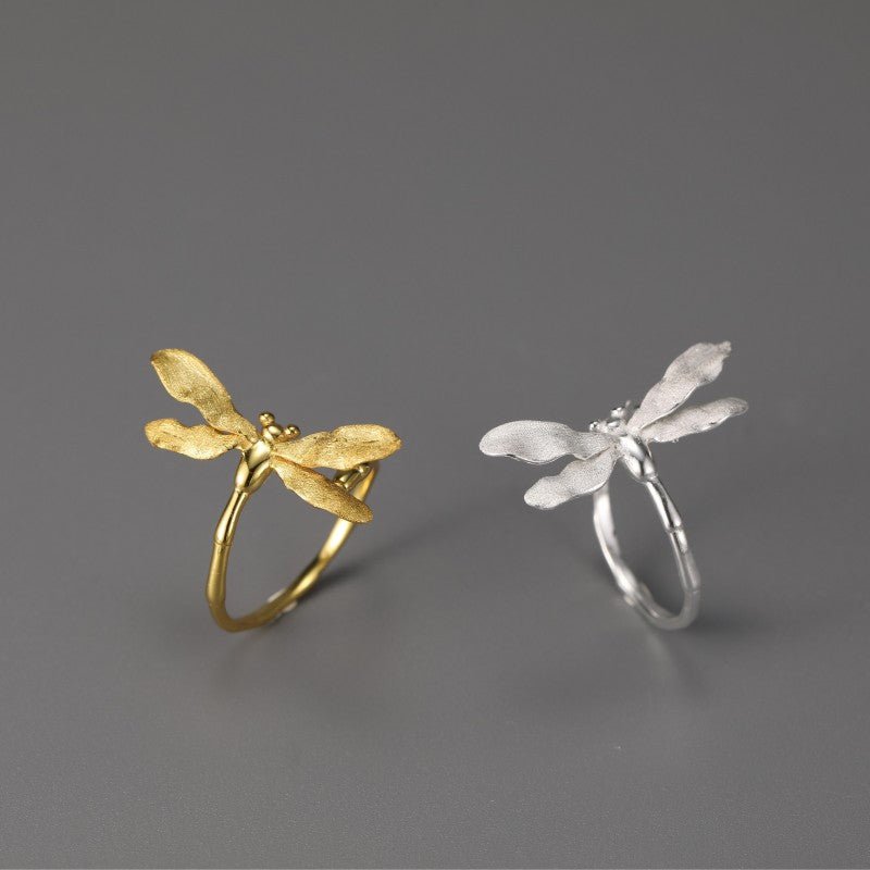 Dragonfly in Flight - Adjustable Ring | NEW - MetalVoque