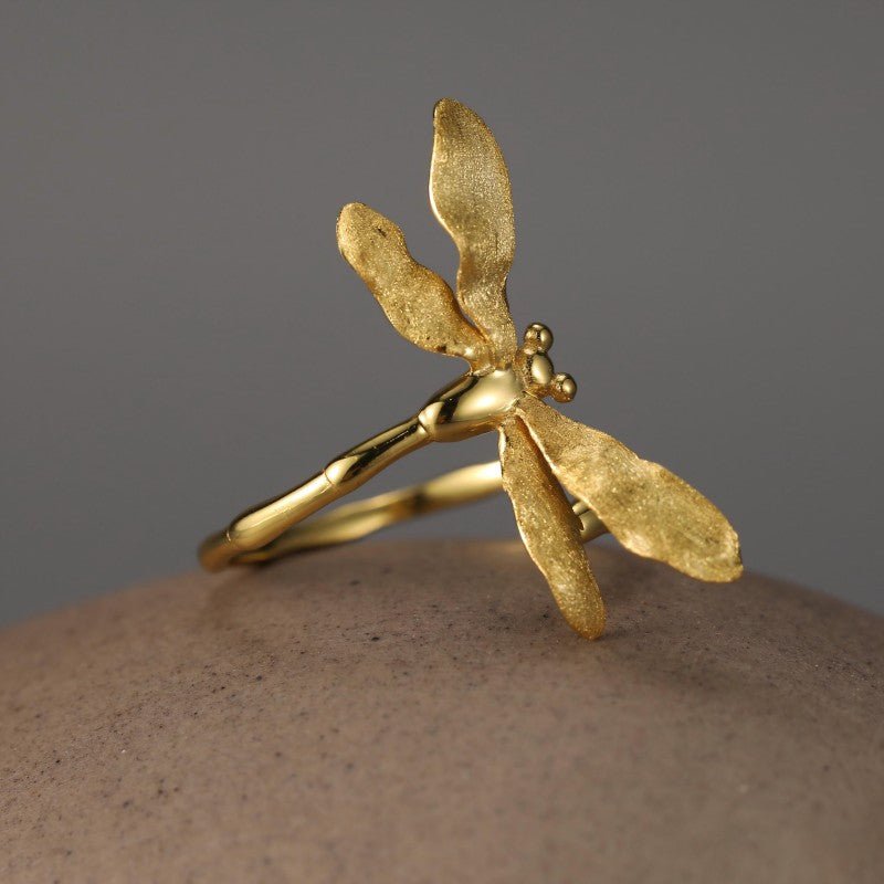 Dragonfly in Flight - Adjustable Ring | NEW - MetalVoque