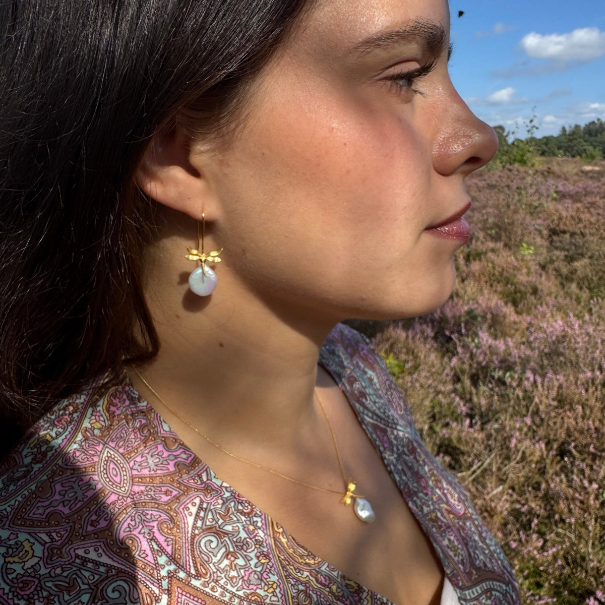 Mother Pearl Dragonfly - Handmade Pendant | NEW - MetalVoque