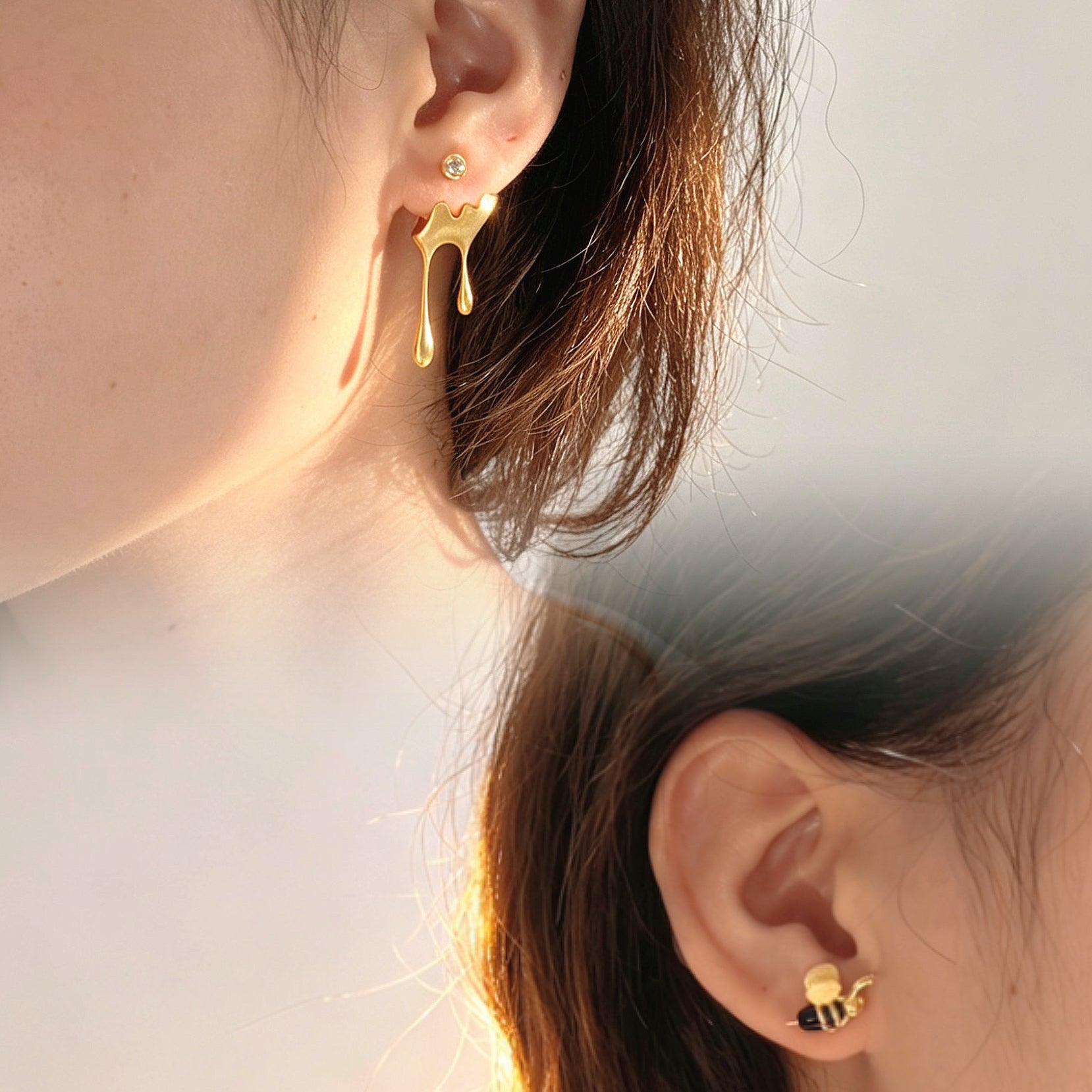 Honey Drops - Stud Earrings