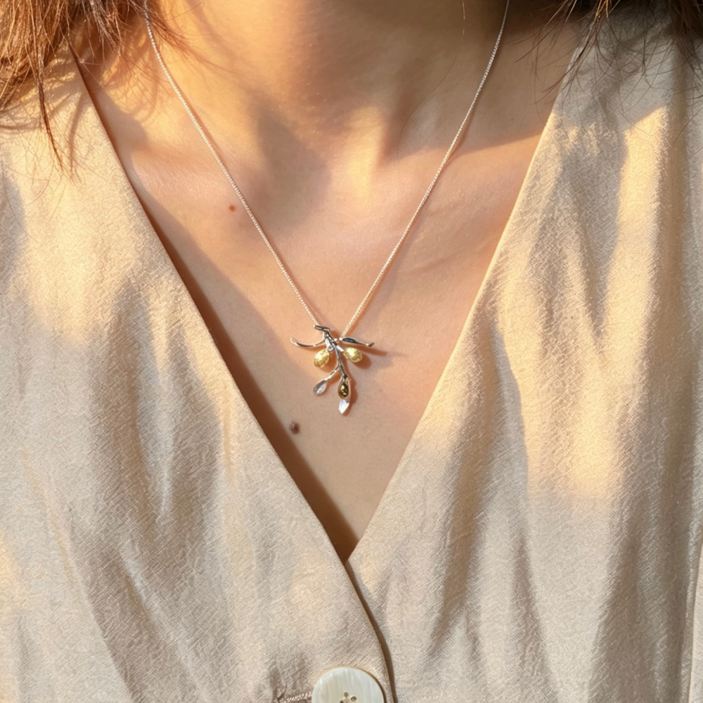 Olive Branch - Handmade Necklace