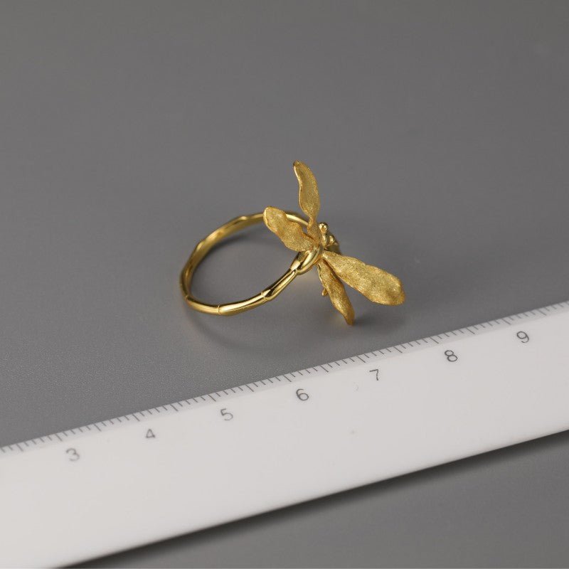 Dragonfly in Flight - Adjustable Ring | NEW - MetalVoque