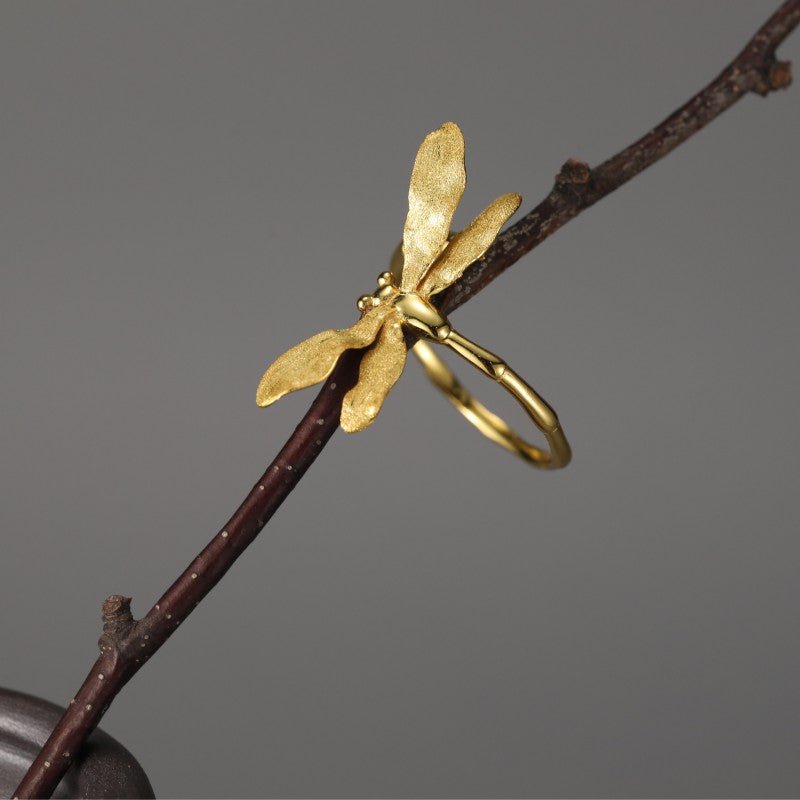 Dragonfly in Flight - Adjustable Ring | NEW - MetalVoque